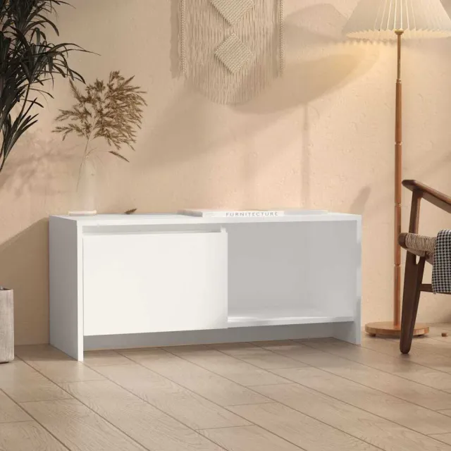 vidaXL Tv-meubel 90x35x40 cm bewerkt hout wit, foto 2