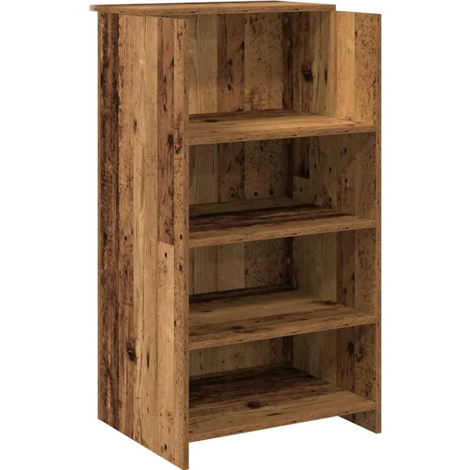 vidaXL Receptiebalie 55x50x103,5 cm bewerkt hout oud houtkleurig bruin, foto 3