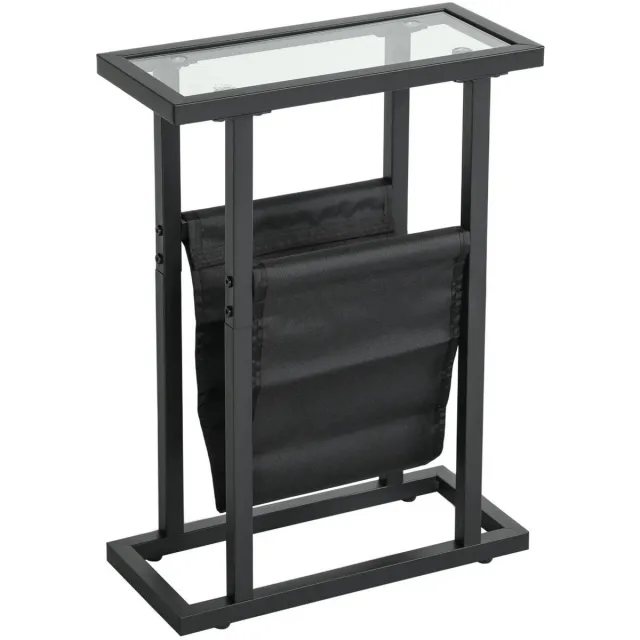 Zenzee Bijzettafel - Tafel - Tijdschriftenhouder - Krantenbak - Industrieel ontwerp - Zwart