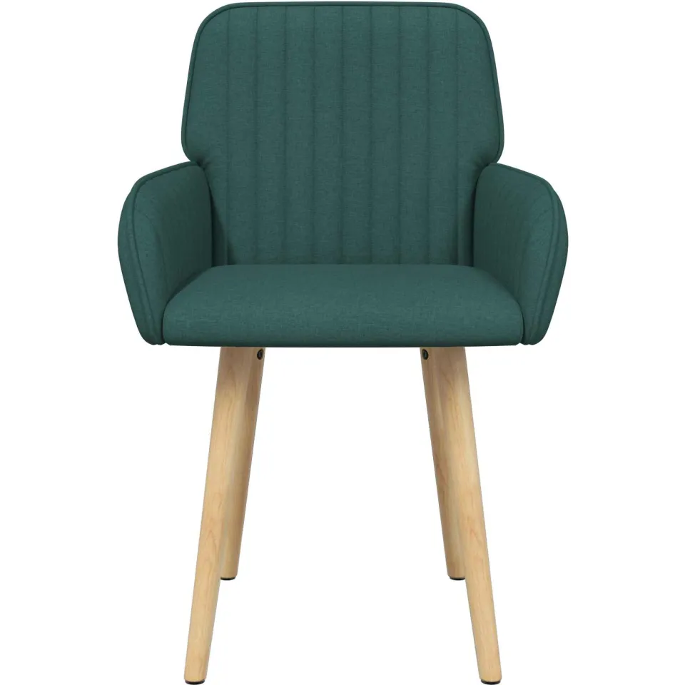 vidaXL Eettafelstoelen 6 st Stof Donkergroen 56,5 x 50 x 87,5 cm