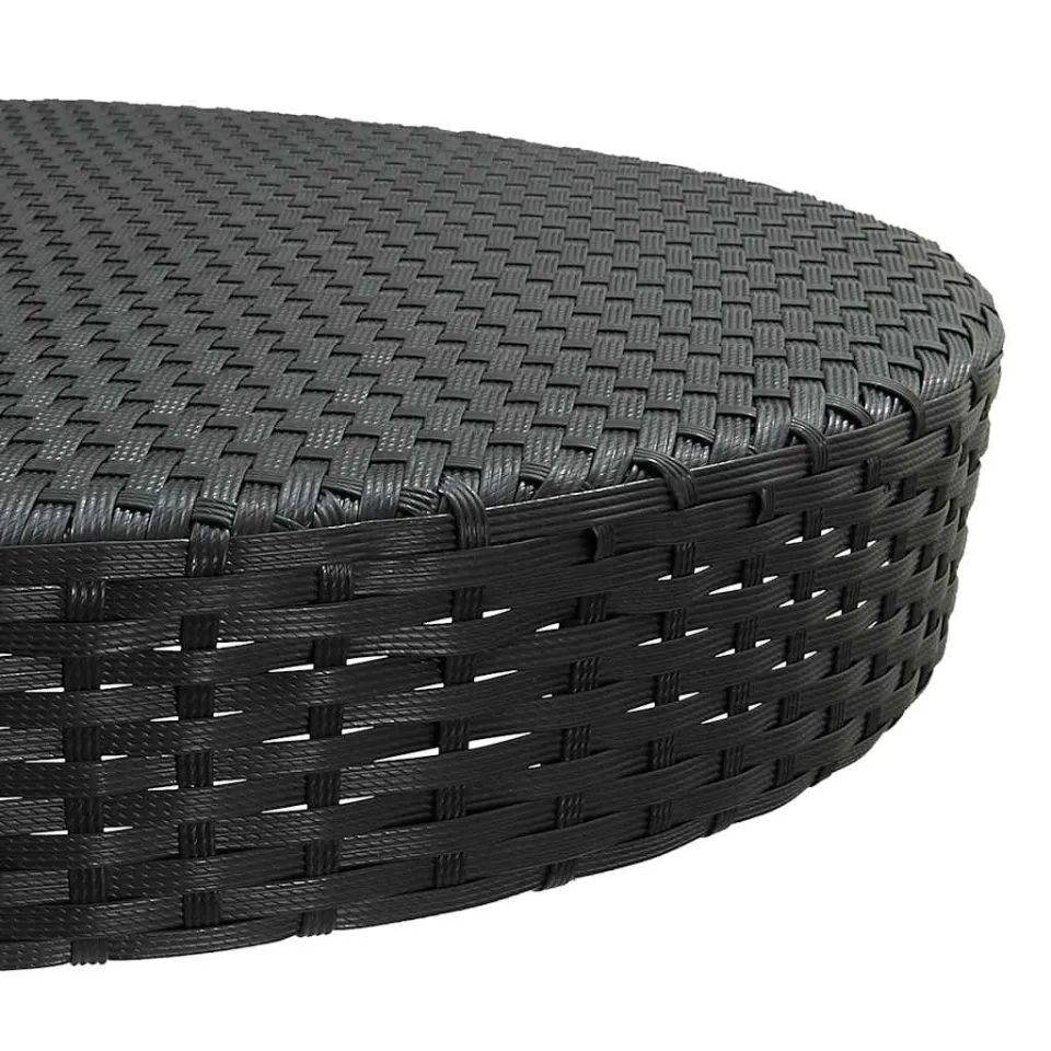 vidaXL Tuintafel 75,5x106 cm poly rattan zwart, foto 4