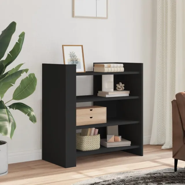 vidaXL Dressoir 73,5x35x75 cm bewerkt hout zwart, foto 2