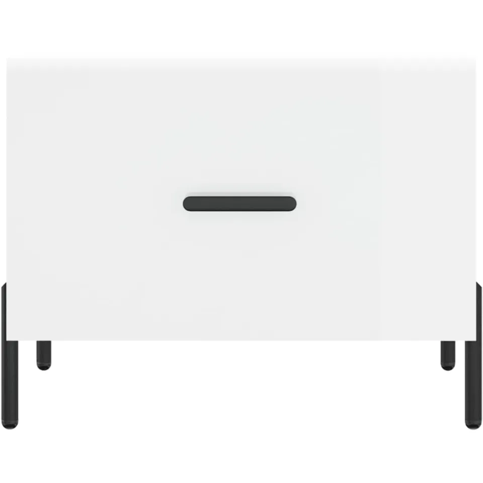vidaXL Salontafel 50x50x40 cm bewerkt hout hoogglans wit, foto 3