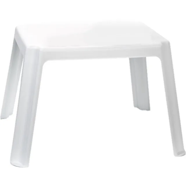 PLASTICFORTE Kunststof kindertafel wit 55 x 66 x 43 cm - Kindertafel buiten - Bijzettafel