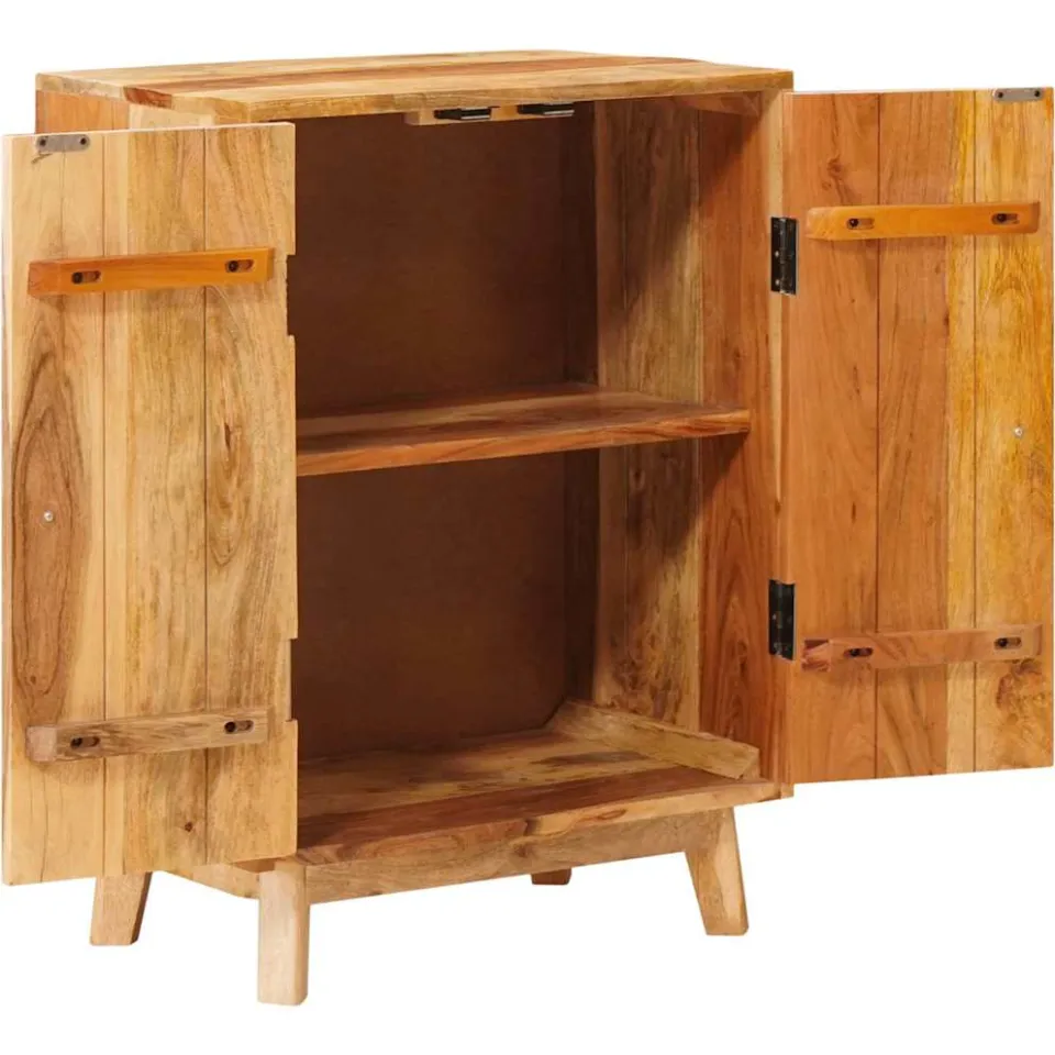 vidaXL Opslagkasten met plank Bruin 55 x 35 x 75 cm Massief Mango Hout