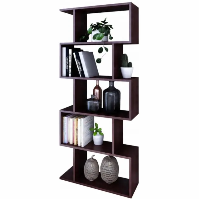 Per La Vita Bask Serie - Boekenkast - Wengékleurig - Vrijstaand - Open vakken Wenge