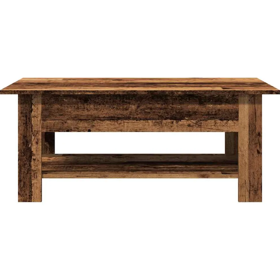 vidaXL Salontafel 102x55x42 cm bewerkt hout oud houtkleurig bruin, foto 4