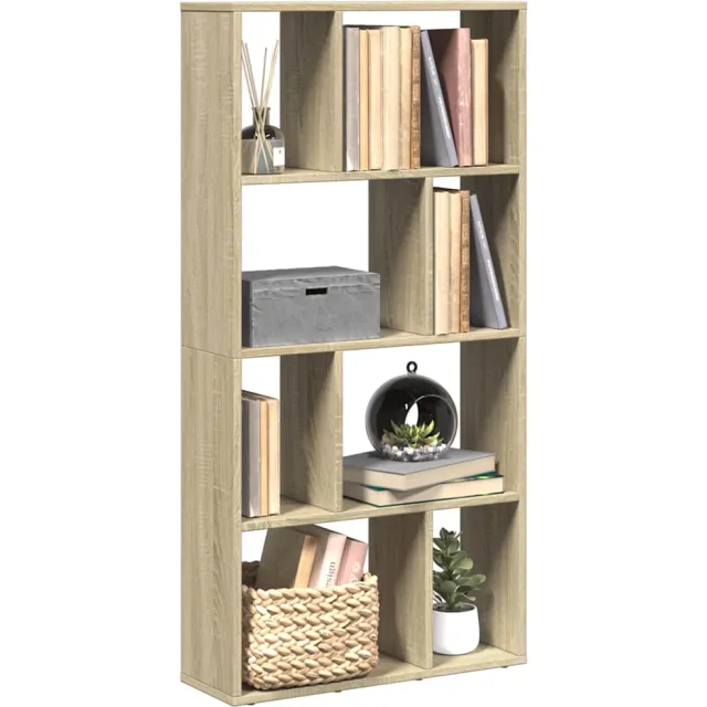 vidaXL Boekenkast 60x20x120,5 cm bewerkt hout sonoma eikenkleurig Bruin