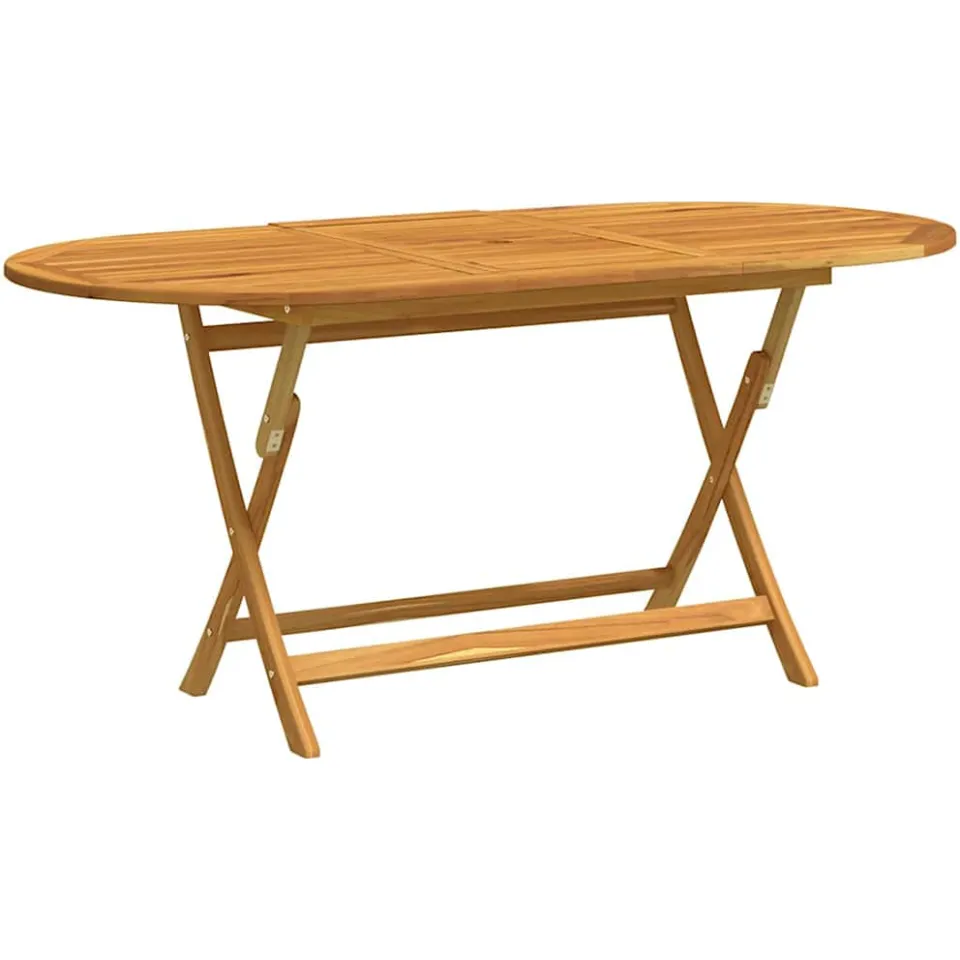 vidaXL Tuintafel inklapbaar 160x85x75 cm massief eucalyptushout bruin, foto 3