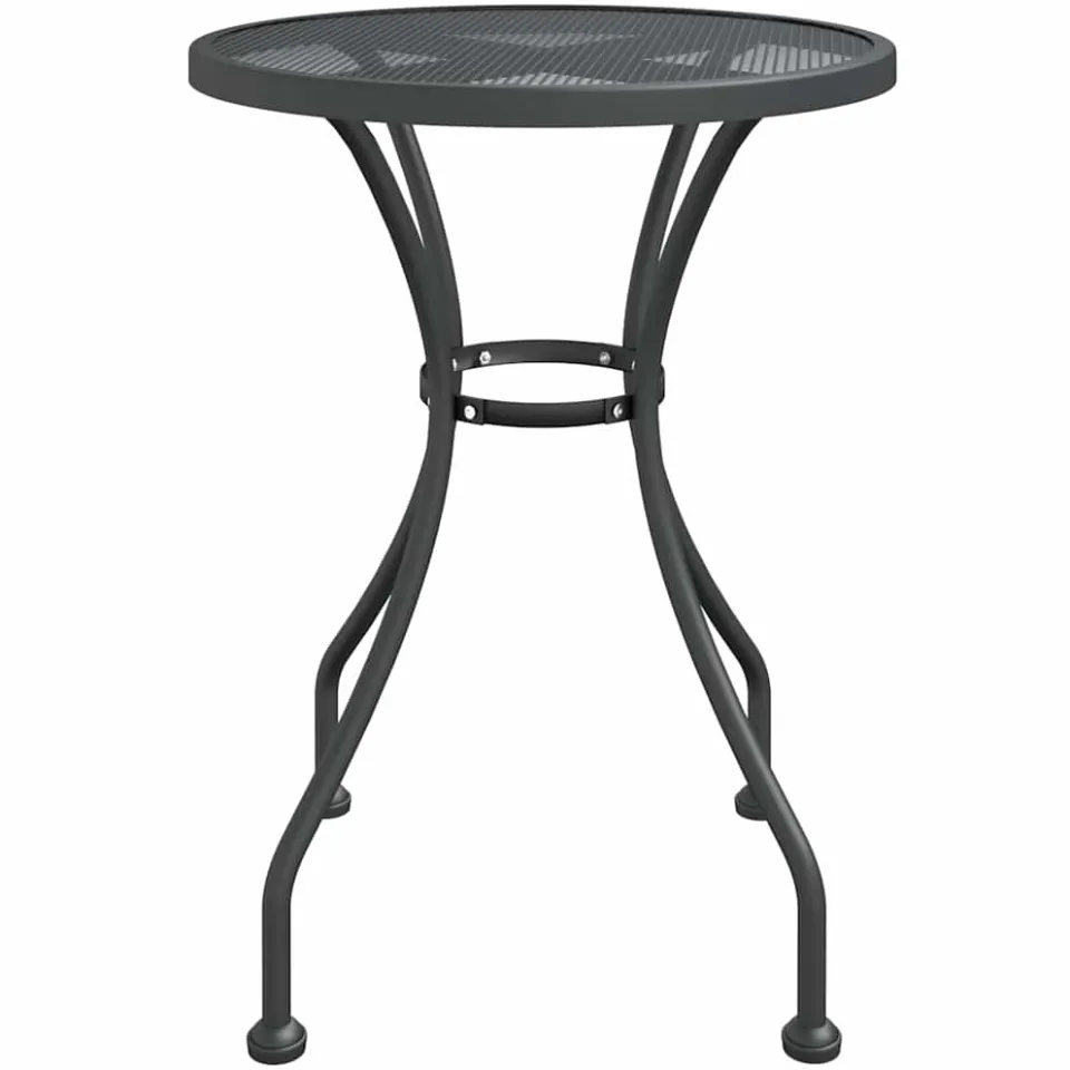 vidaXL Tuintafel Ø60x72 cm metaalgaas antracietkleurig Anthraciet