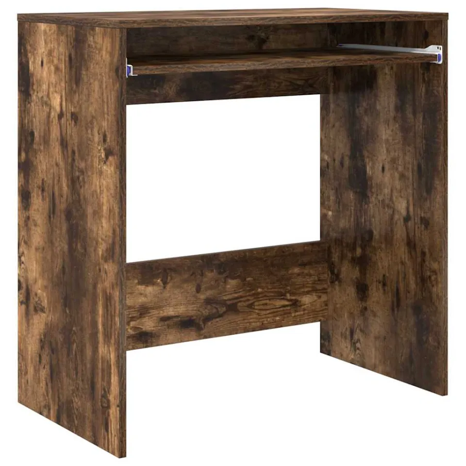 vidaXL Bureau Gerookt eiken 77,5 x 43 x 79 cm Bewerkt hout, foto 3