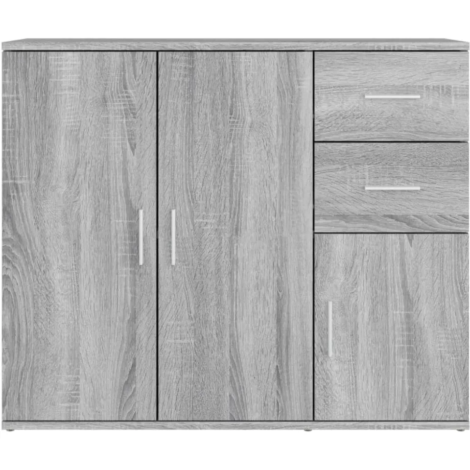 vidaXL Dressoir 91x29,5x75 cm bewerkt hout grijs sonoma eikenkleurig, foto 4