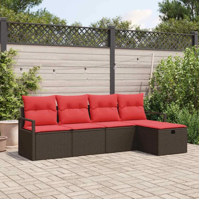vidaXL Tuin Sofa Set 5 st Bruin poly rattan, foto 2