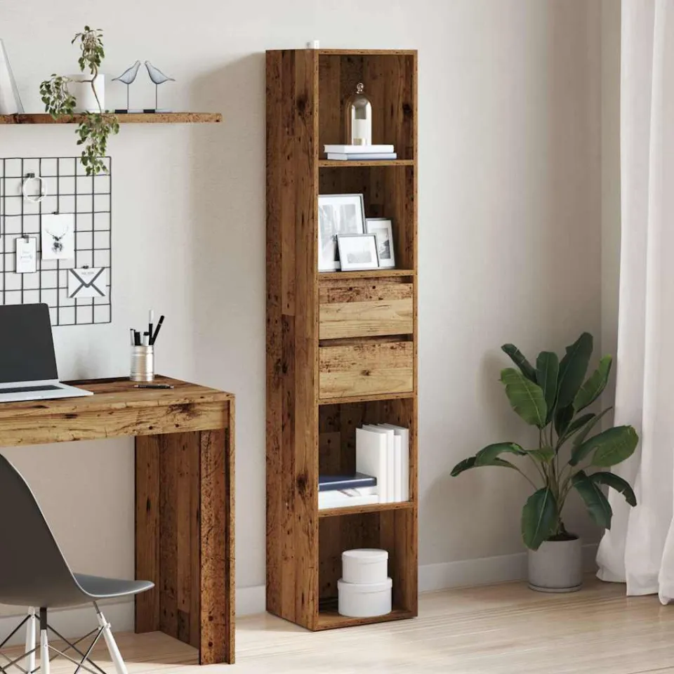 vidaXL Boekenkast 36x30x171 cm bewerkt hout oud houtkleurig bruin, foto 2