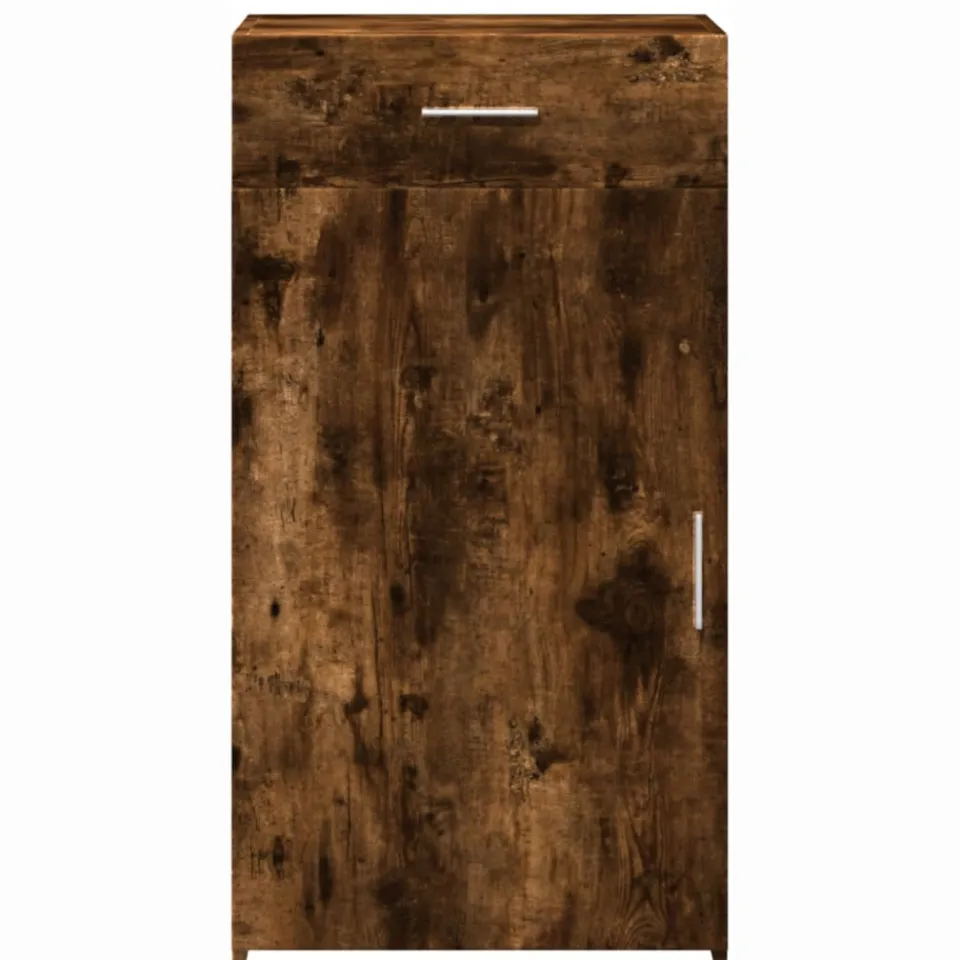 vidaXL Dressoir 50x42,5x93 cm bewerkt hout gerookt eikenkleurig Bruin