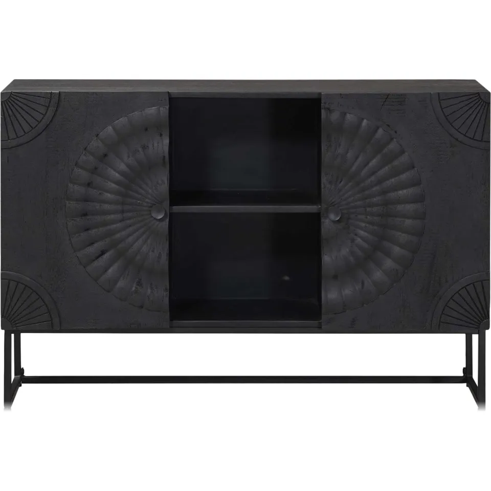 vidaXL Dressoir Zwart 105 x 30 x 68 cm, foto 3