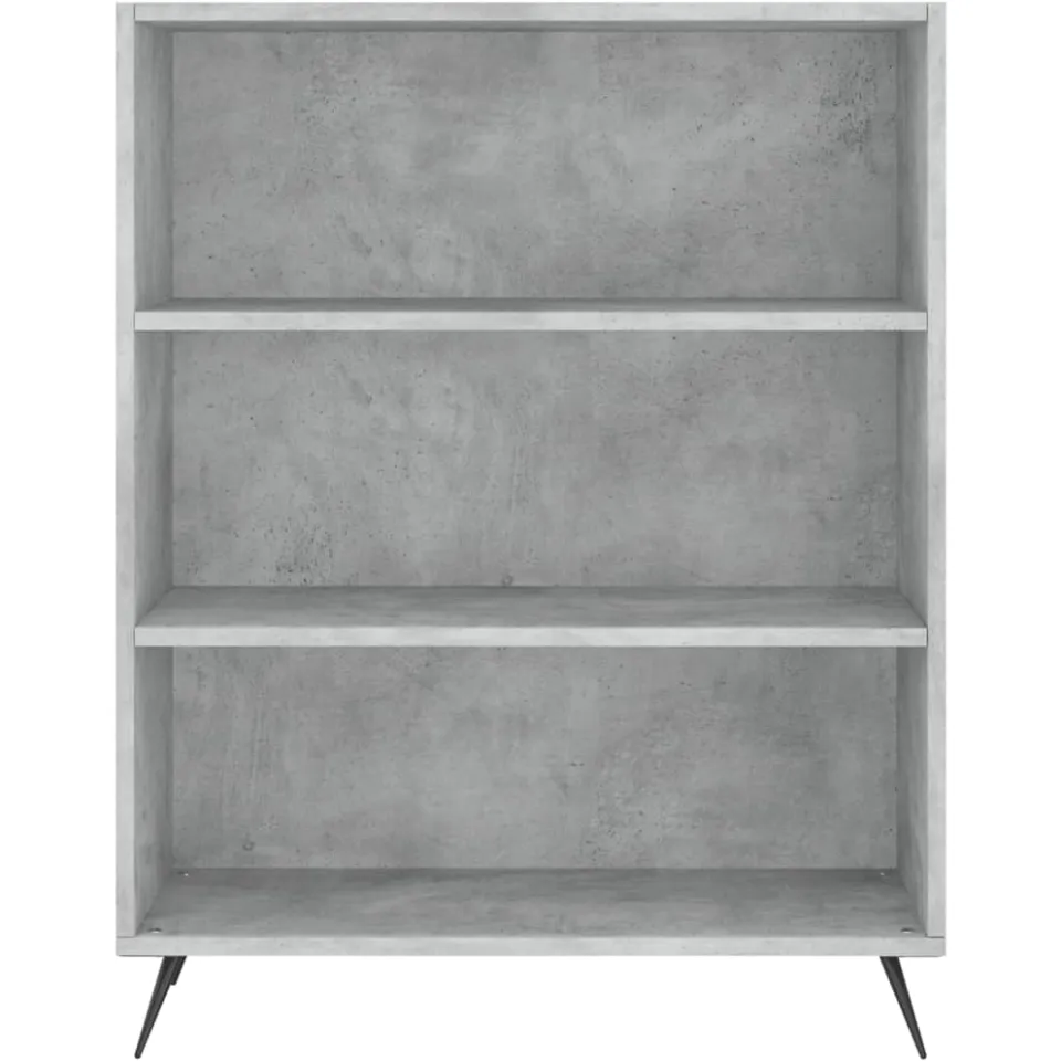 vidaXL Boekenkast 69,5x32,5x90 cm bewerkt hout betongrijs Zwart