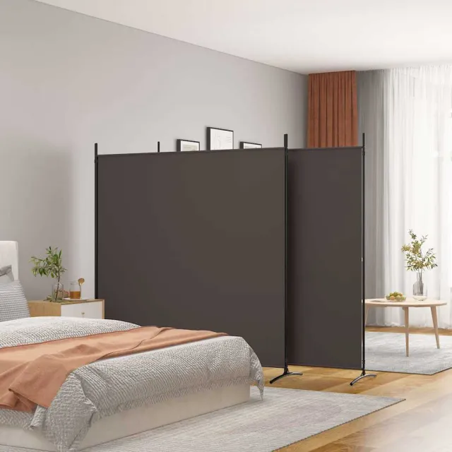 vidaXL Kamerscherm met 3 panelen 525x180 cm stof bruin, foto 2