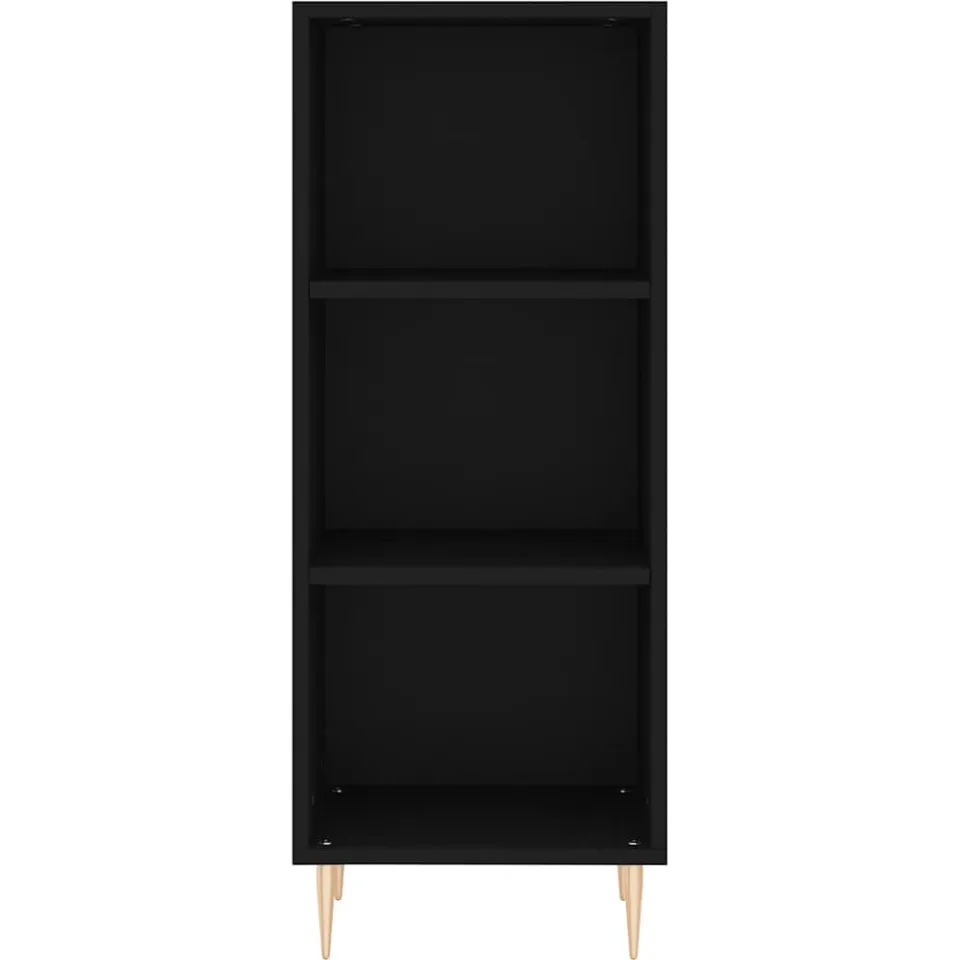 vidaXL Dressoir 34,5x32,5x90 cm bewerkt hout zwart