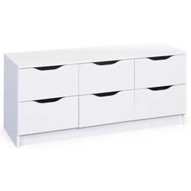 Interlink SAS Westphalen ladekast - Hout - 6 lades - 120x50x40 cm - Wit
