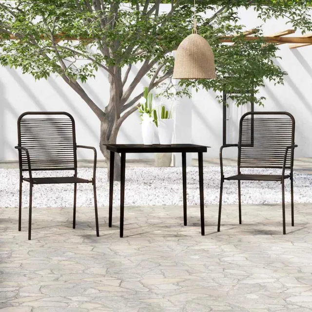 vidaXL 3-delige Tuinset zwart, foto 2