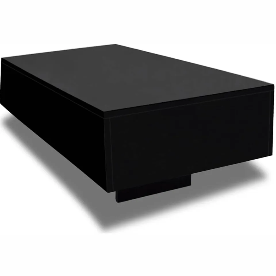 vidaXL Salontafel hoogglans zwart