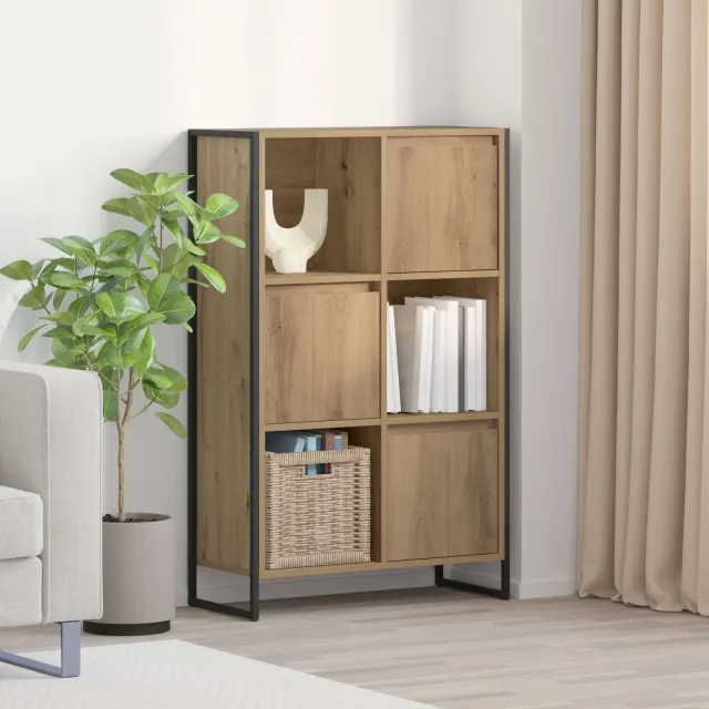 vidaXL Boekenkast Artisanaal eiken 68 x 30 x 108 cm Bewerkt hout, foto 2