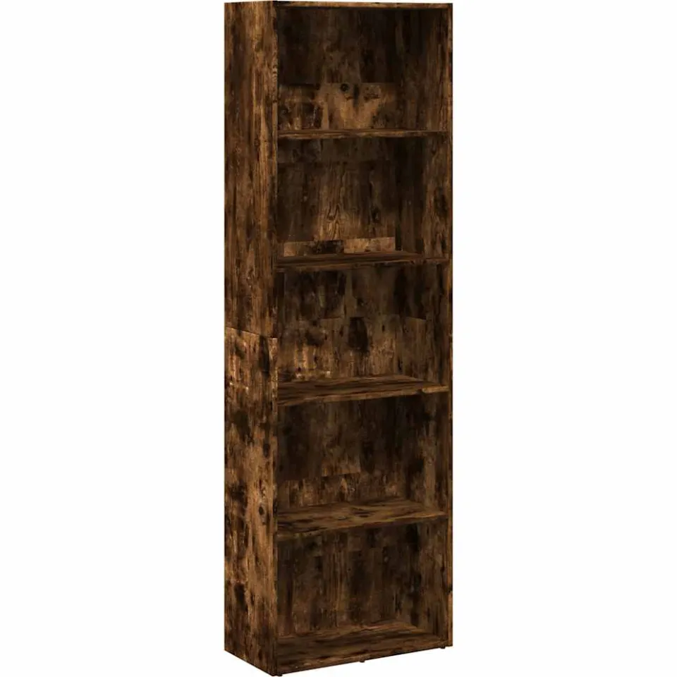 vidaXL Boekenkast 60x30x189 cm bewerkt hout gerookt eikenkleurig, foto 3