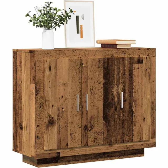 vidaXL Dressoir 92x35x75 cm bewerkt hout oud houtkleurig Bruin