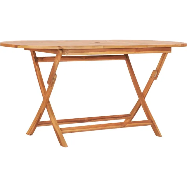 vidaXL Tuintafel inklapbaar 160x80x75 cm massief teakhout Bruin