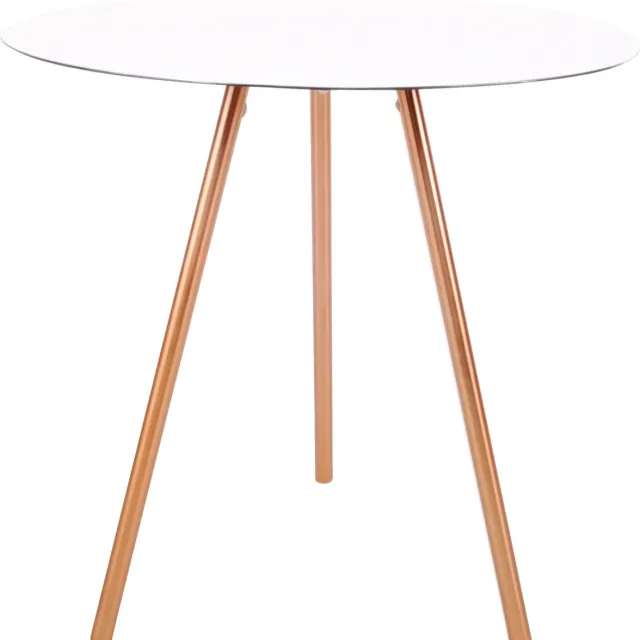 XLBoom Elle Bijzettafel Laag - Wit - Aluminium - 45 × 45 × 40,5 cm