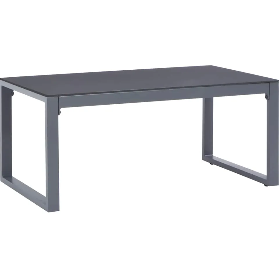 vidaXL 3-delige Loungeset met kussens aluminium zwart, foto 2