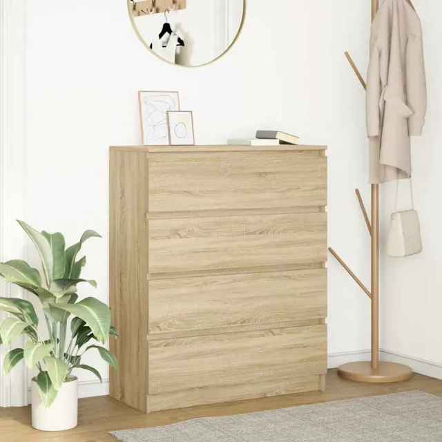 vidaXL Dressoir 80x35x99 cm spaanplaat Sonoma eikenkleurig Bruin