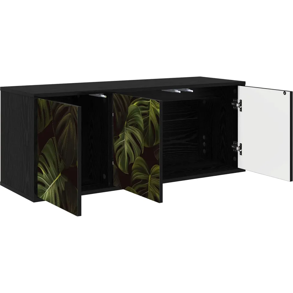 vidaXL Wandgemonteerd tv-meubel ELBURG 102 x 33 x 40 cm Zwart eiken