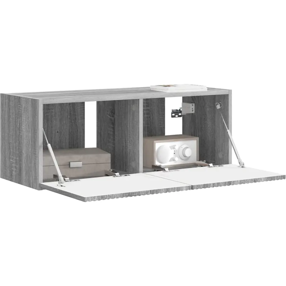 vidaXL TV Wandkast 78,5 x 30 x 29,5 cm Grijs Sonoma Bewerkt hout