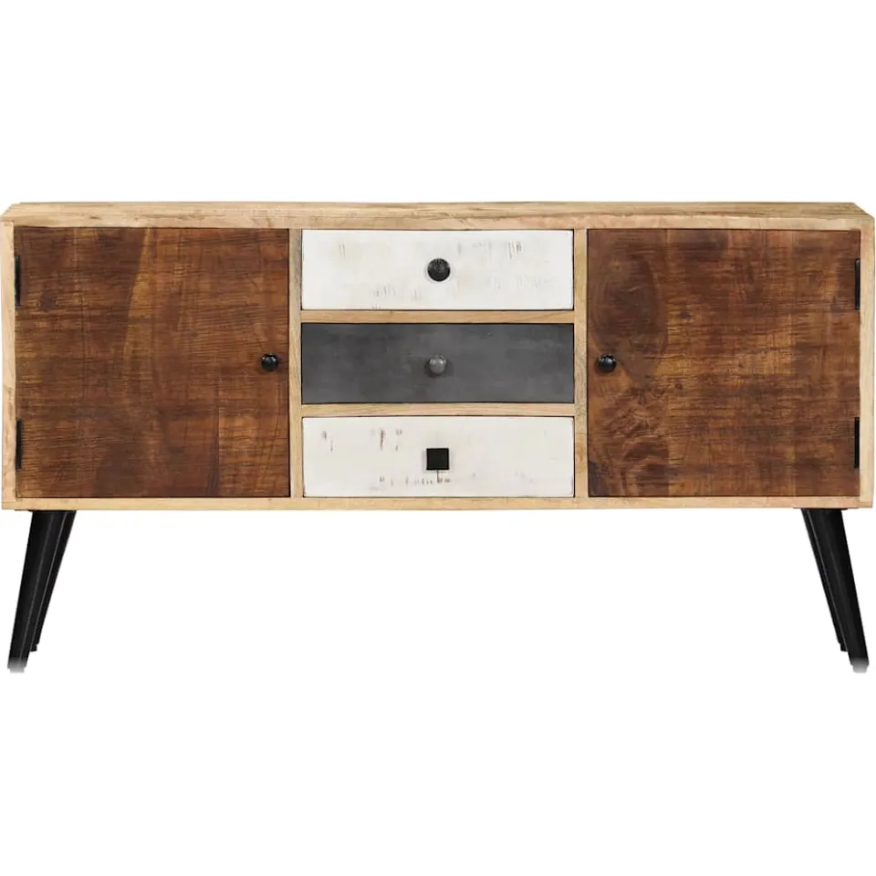 vidaXL Dressoir 118x30x62 cm massief mangohout bruin, foto 2