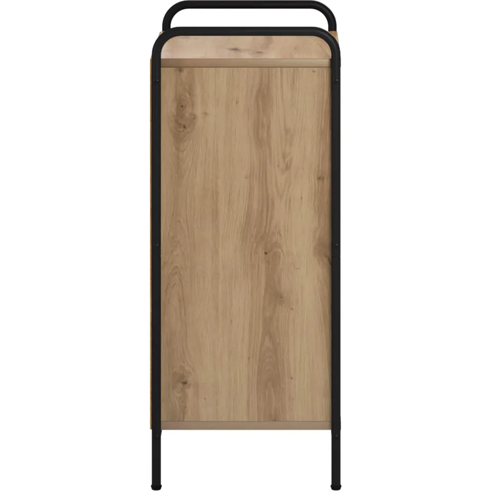 vidaXL Dressoir Artisanaal eiken 97 x 33 x 81 cm Bewerkt hout, foto 4
