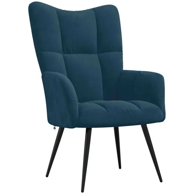 vidaXL Relaxstoel - fluweel - blauw
