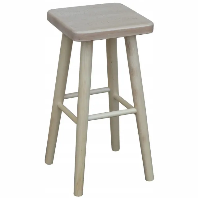 Metdrew Houten barkruk 60cm - Massief beukenhout, naturel