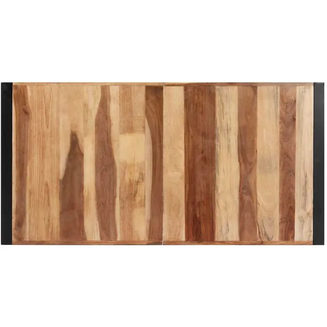 vidaXL Eettafel - 140x70x75 - cm - massief - hout Bruin
