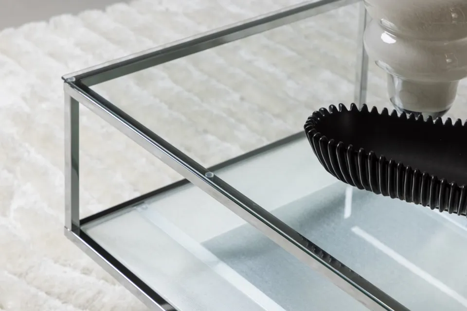Nohr Sheema salontafel glas zilver, foto 7