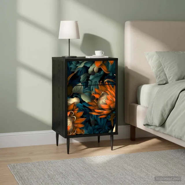 vidaXL Nachtkastje LOCHEM 2 st Zwart eiken 36 x 33 x 61 cm, foto 2