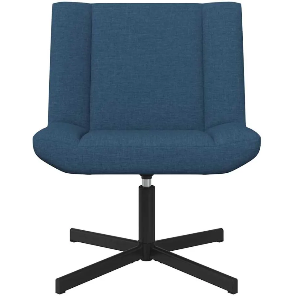vidaXL Draaistoel Blauw 63 x 75 x 76 cm Stof, foto 4