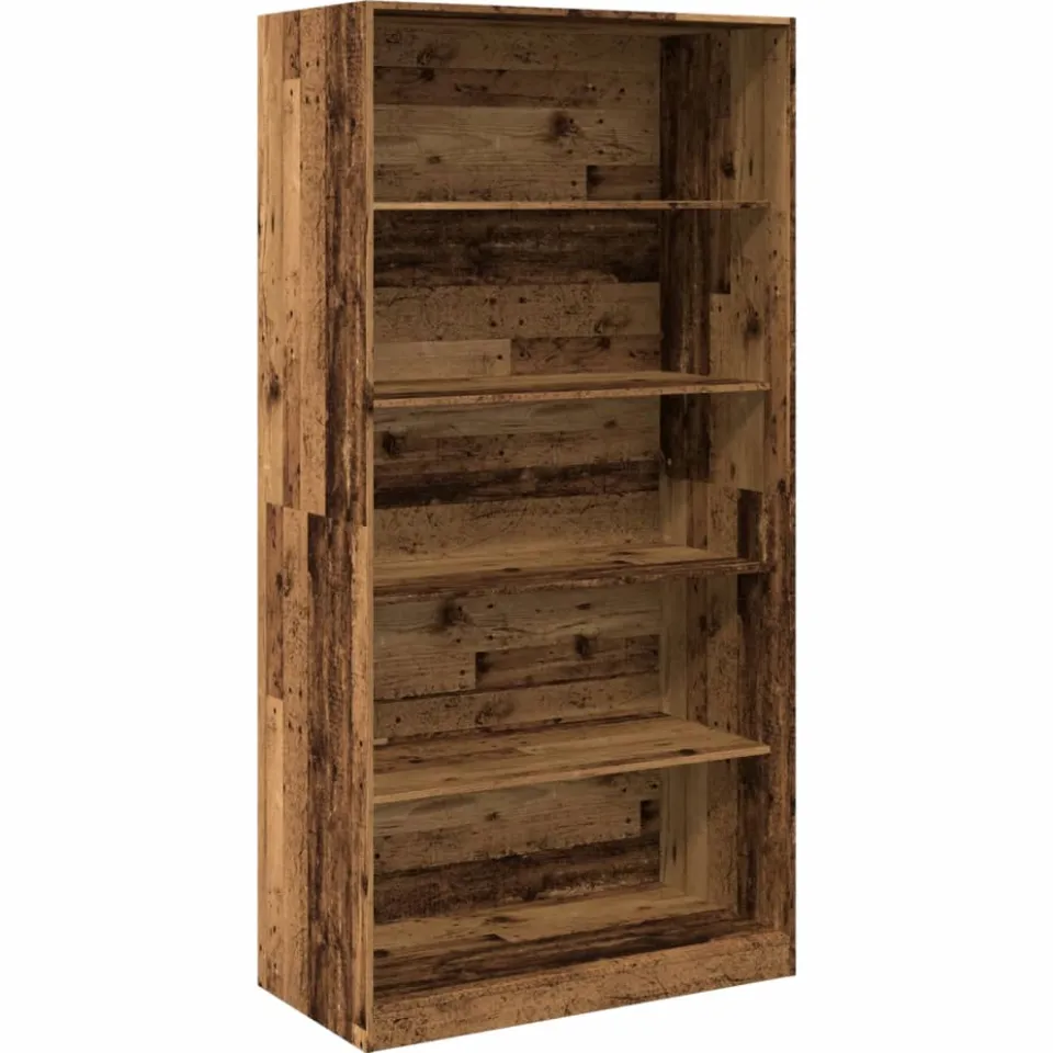 vidaXL Kledingkast 100x50x200 cm bewerkt hout oud hout bruin, foto 3