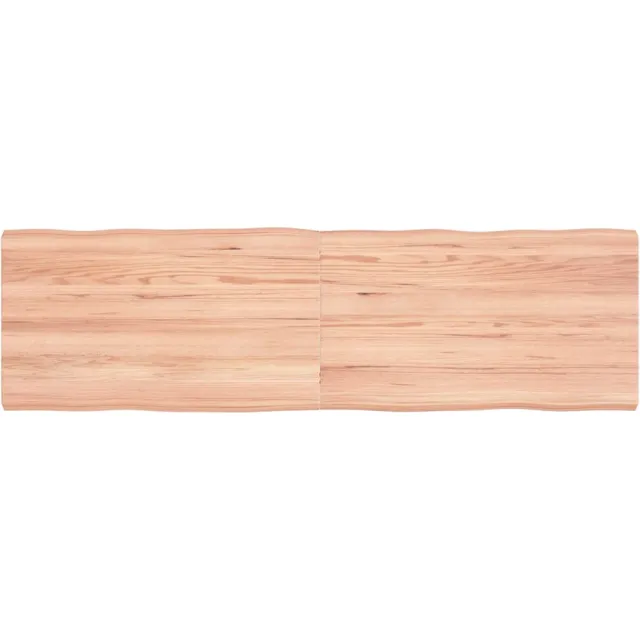 vidaXL Tafelblad natuurlijke rand 140x40x(2-4) cm eikenhout lichtbruin