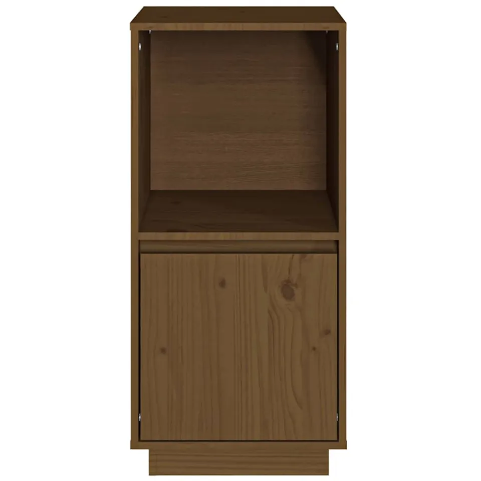 vidaXL Dressoir 38x35x80 cm massief grenenhout honingbruin bruin, foto 3