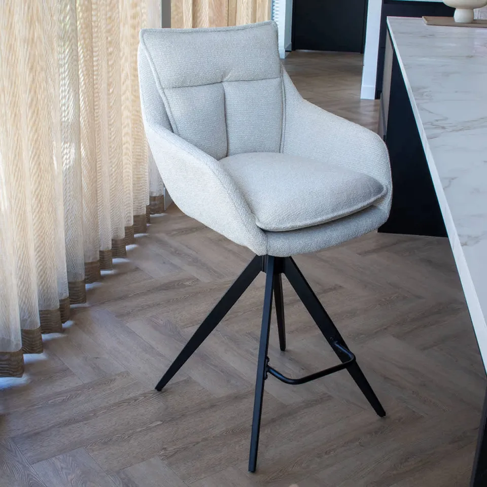 Giga Meubel Manon barkruk beige, foto 3