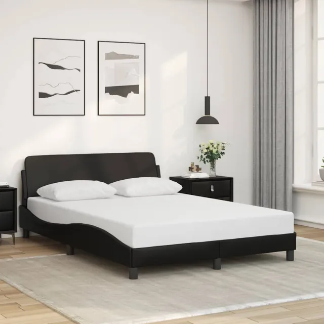 vidaXL Bedframe "Dover" kunstleer zwart 137x190 cm