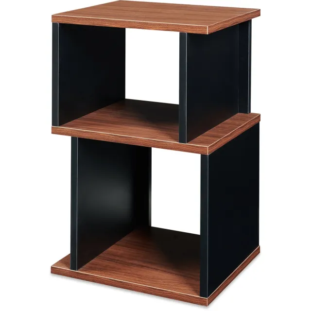 en.casa Bijzettafel Trond 50x33x29 cm zwart en walnootlkleurig [en.casa]