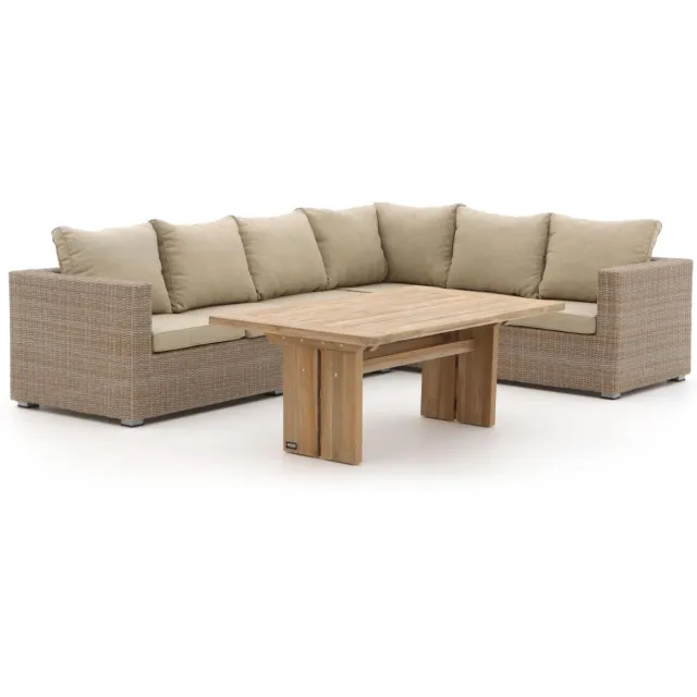 Intenso Furniture Intenso Carpino/ROUGH-L dining loungeset 3-delig rechts Bruin